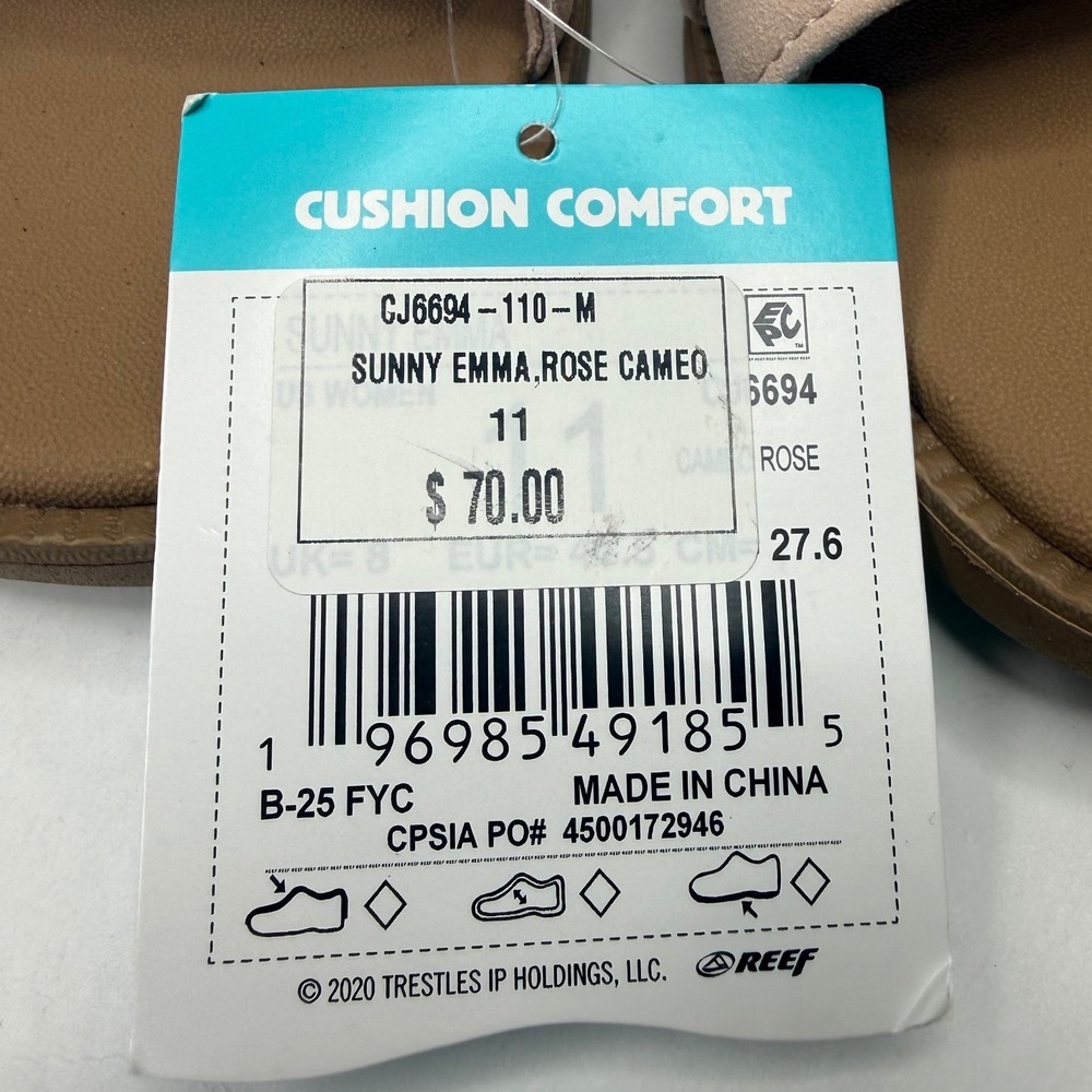 REEF Women's Sunny Emma Slide Sandals Cameo Rose Size 11 NWT - Picture 5 of 6